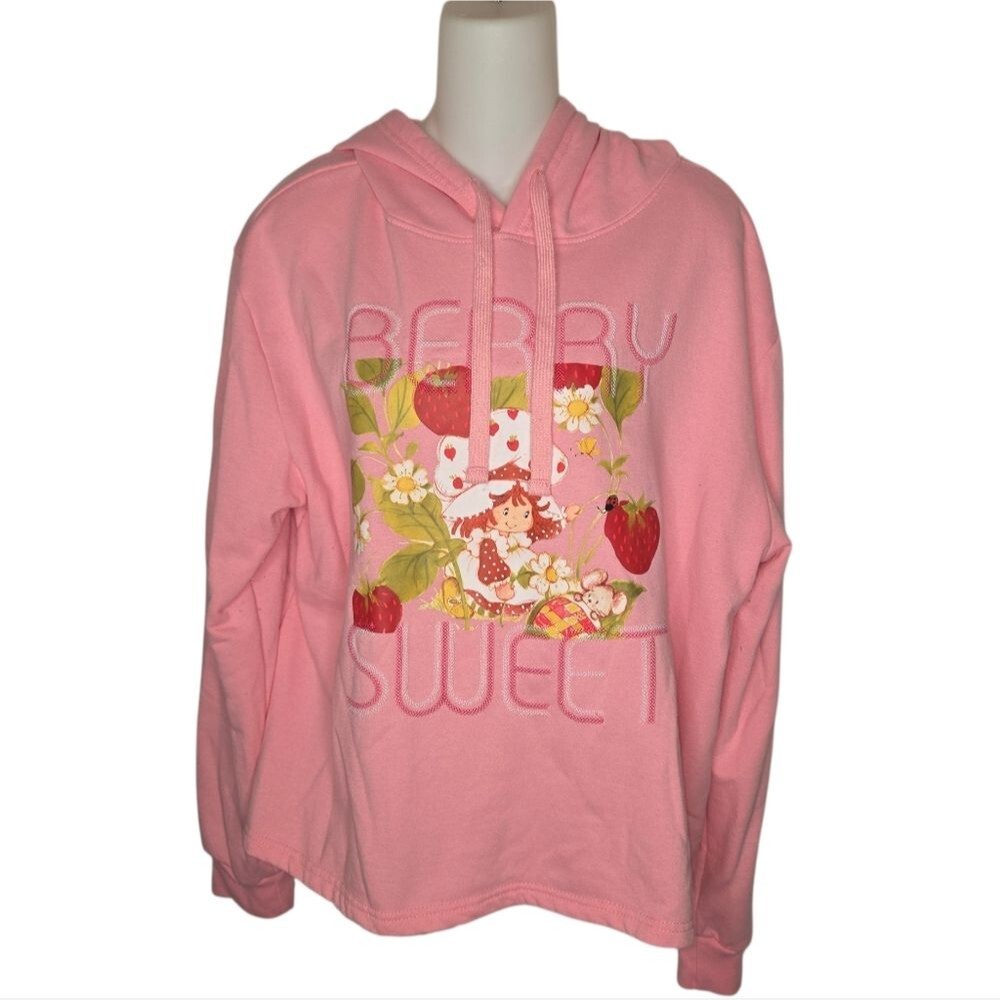 Strawberry Shortcake Embroidered BERRY SWEET Hoodie Sweatshirt, Size XL